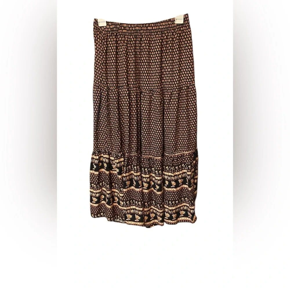 American Eagle Bohemian Tiered Midi Skirt | Size Medium - Picture 3 of 5